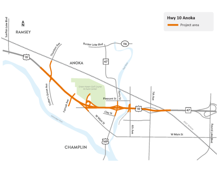  Map of Hwy 10 project